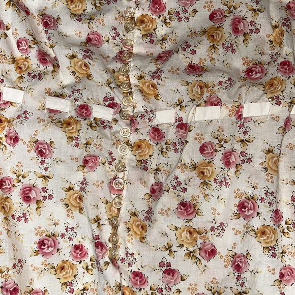 Free People Floral Button Down Top - Picture 7 of 11